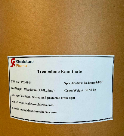 Suprepharmagroup Fabrikatzailea eta Hornitzailea - Testosterona Enanthate (CAS 315-37-7) farmako mailako APIa, merkatu globalaren prezio egonkorrarekin, USD 420/kg-480/kg. Kilogramoaren prezioa 480 USD/kg, 100kg-ko ontziratuaren prezioa 460 USD/kg.